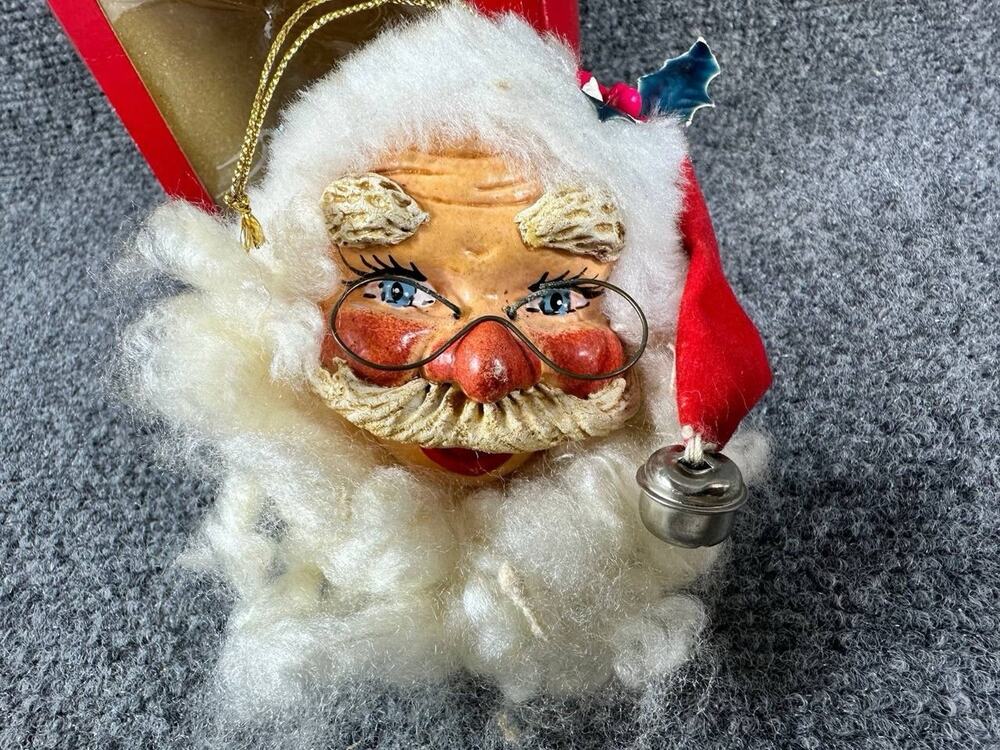 Vintage Silvestri Santa Ornament Handmade Taiwan 1990s with Box